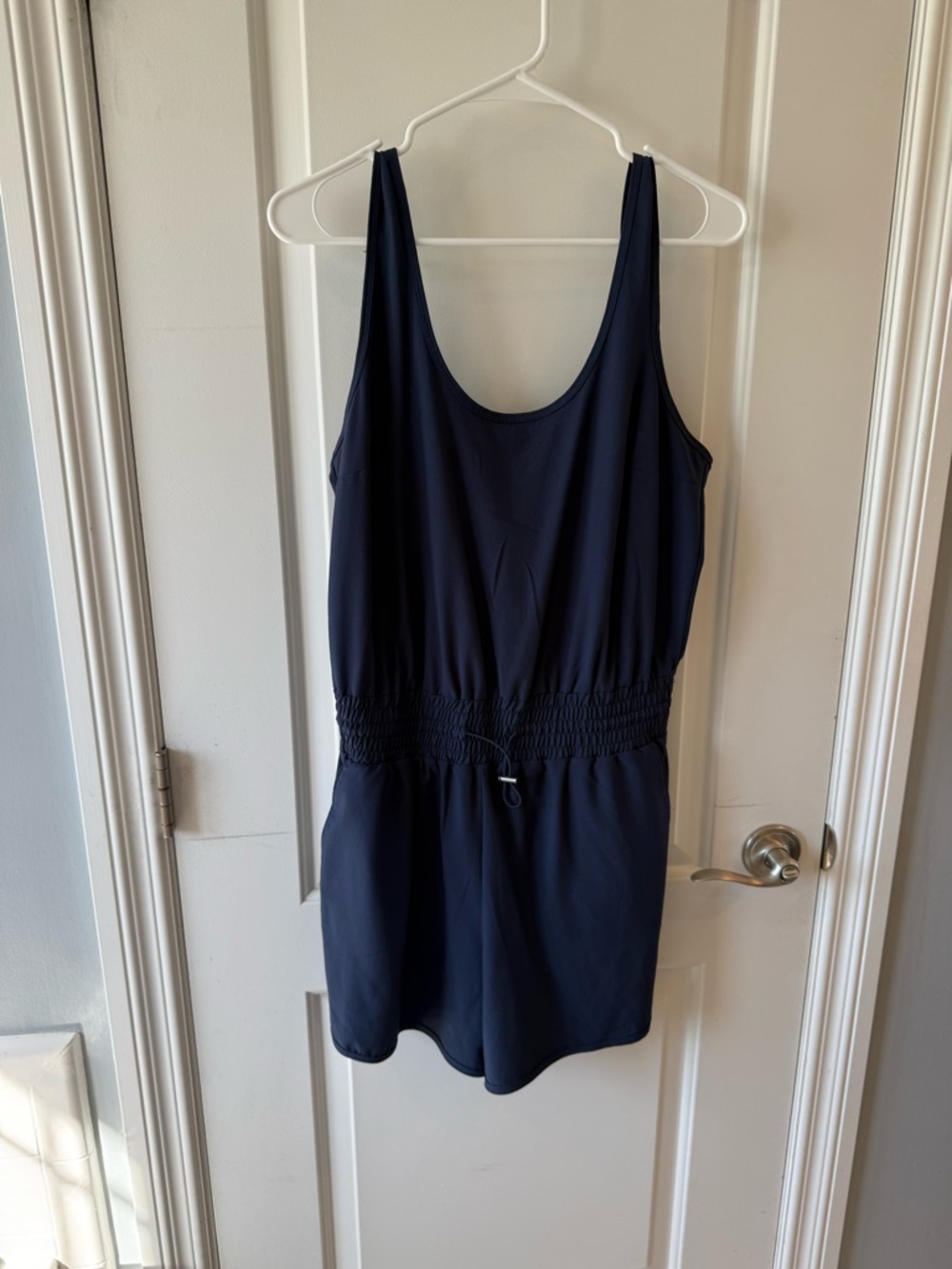Abercrombie & Fitch Navy Blue Romper in size medium tall